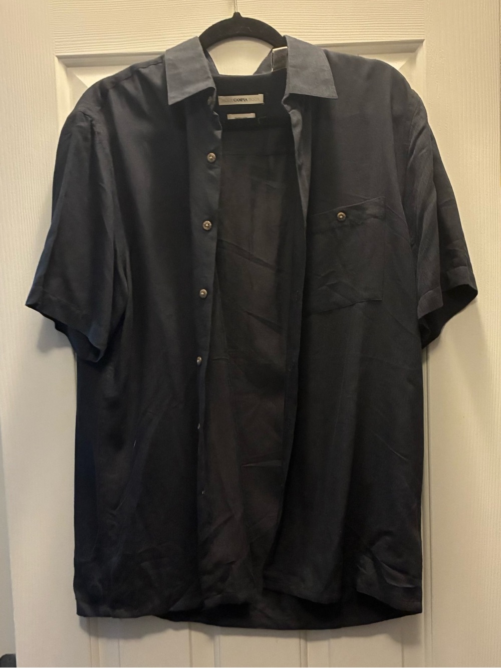 Moda Dark Navy Short-Sleeve Button-Down Shirt